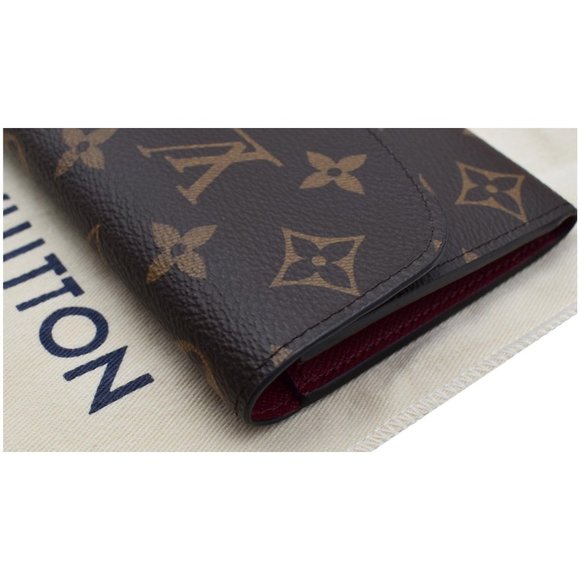 LOUIS VUITTON  Emilie Monogram Canvas Wallet Fuchsia - Picture 9 of 11